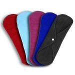 CareDone Multicolor Reusable Cloth Period Pads For Heavy Flow Leakproof Overnight Protects For Women.