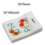 CARRY CLOUD Flower Design printed light Weight Carry Bag | 10x14 Inches | Pack of 20