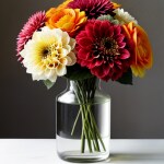 Love Creation A4 Size poster print for creative wall art- vibrant-bouquet-watercolor-print-7754(Non Sticker)