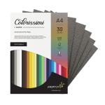 Paper Pep Colorissimi Piombo/Dark Grey Unicolor A4 Size Card Stock 220 gsm (Pack of 30)