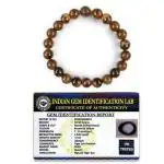 S. K. SYNTHETICS Tiger's Eye Bracelet for Courage. Unisex both for Men & Women 18beads Stretchable Bracelet Best for Gifting