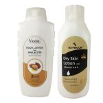 BUYMOOR Dry Skin With Vitamin A & E And Vessel Shea Butter Deep Nourishing Skin Brightening Body Lotion Men & Women 1300 Ml(Pack Of 2) .