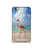 Casotec Egret Bird on Sea Design Printed Silicon Soft TPU Back Case Cover for Relince LYF Flame 1