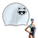 MAPACHE Swim Wavy Series Pack of 2 Swimming Cap for All Professional Swimmers and Beginners to Swimming, Silicone Swimming Cap for Swimming Sports Color (Creamy White)