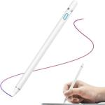 Lanzero White Fiber Digital Rechargeable Stylus Pencil with Magnetic USB Cable Good for Drawing and Painting