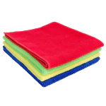 KITCHENETTE Microfiber Cleaning Cloths | Multipurpose Cloth || Super Absorbent Soft Microfiber Cloth - Pack of 4 , 40x40 cms(Color May Vary)