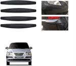 Feelitson Black Car Bumper Protector Safety Guard Scratch For Santro (Pack Of 4)
