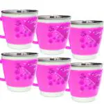 THINQART SELECT Evolo Double Wall Inner Stainless Steel Cup Set of 6 Unbreakable Cups for Tea and Coffee