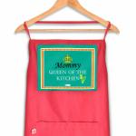 Indigifts Mommy Queen of The Kitchen Quote Kitchen Pink Apron (26 x 30 inch)