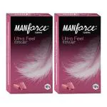 Manforce Ultra Feel Bubblegum Flavoured Condoms 10 Pieces x Pack of 2