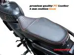 autoleopard Harley Davidson X 440 Bike Seat Cover Brown Black Pu Leather,rope Provided,orange Nylon Stitched Brown S4a (Brown Line,Black)