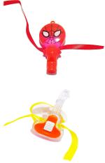 Kavim Kids RA 22150 Plastic (PVC) Rakhi Set (Spider, Gittar two light, whistle Kid's Rakhi)