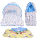 Kwitchy New Born Baby Boy's & Baby Girl's Bedding Combo Mosquito Net Bed Sleeping Bag & Plastic Sheets Set