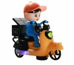 SmartCraft ONLINE FOOD ORDER DELIVERY BOY TOY FRICTION MOTORCYCLE BIKE