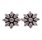 CHAITANYA EMPORIUM Scintillating cutstone cocktail silver toerings