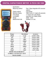 EAI DIGITAL CAPACITANCE METER G-TECH CM 1500