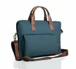 Oblique's -Rush Canvas Compact Laptop Messenger Bag for Men & Women| Various zipper compartments | Durable and adjustable shoulder straps | Trolley Strap| Compatible with 14 inches laptop |Teal