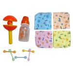 Love Baby Rock N Roll Rattle toys Set for just born baby - BT23 Orange P1