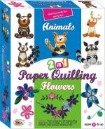 GIFTINGURU EKTA 2in1 Paper Quilling Animal Flower - Artistic Craft Kit