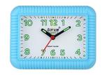 Sonam Light Blue Plastic Analog Alarm Clock for Bedroom/Living Rooms