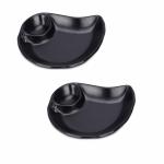e kysa Melamine Platter/Tray with dip mango shape (20 * 18 cm), Pack of 2