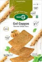Shanta-G Gol Gappa + Garlic Bread Khakhra | Indian Ready to eat snacks | 150 Gms | Pack Of 6