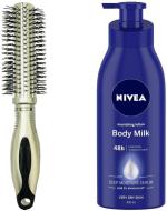Bingeable Saloon Hair Brush Nivea Body Lotion - 400 Ml (Set Of 10)