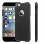LIRAMARK PU Leather Flexible Back Cover Case Designed for iPhone 6 / iPhone 6s (Black)
