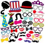 SYGA Party Props Set Of 40 Props Craft Party Item Multicolor Photobooth Props