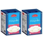 MADHAV | Spongy Rasgulla 2Kg (1Kg Pack of 2) | by Bikaner’s Madhav | Handmade | Soft Sponge Balls with Sugar Syrup | Tin | Desi Ghee Preparation | Authentic Bikaneri Sweet | Mithaai | Bikaneri