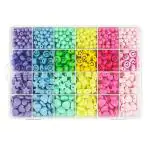 SANNIDHI 600Pcs Beads For Jewellery Making, Candy Color Acrylic Pastel Beads Set, Assorted Happy Face Star Heart Circle Loose Beads Kit For Girls Women Bracelet Necklace Jewelry Making Diy Crafts