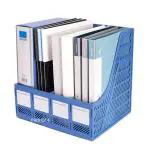 Shining Zon Desktop Magazine Holder Desk File Organizer 4 Compartments Multipurpose Plastic Vertical File Dividers Book Holder Cabinet Document Storage Rack (Pack Of 4)