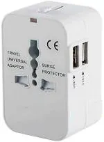 ASTOUND International Electrical Adapter 2 Port USB World Travel AC Power Adapter Converter Charger