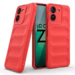 Casotec Back Cover for iQOO Z9 5G | Full Camera Protection | Liquid Silicon Case | Flexible Bumper Case for iQOO Z9 5G (Red)