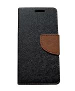 Fastship Imported Canvas Cloth Smooth Flip Cover for Samsung S8 - SM-G950F | Inside TPU & Inbuilt Stand | Wallet Back Cover Case Stylish Mercury Magnetic Closure - Black::Brown