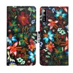A D Enterprises Black Pattern Flip Cover for Lava Z2S | Magnetic Case | Shock Absorbent | Flip Cover Lava Z2S