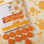 Iris Celeste Acrylic Tealights Fragrance Choco Orange (set of 25 Tealights)