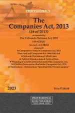 Companies Act 2013 alongwith Comparative Table of Companies Act 2013_Professional Book Publishers