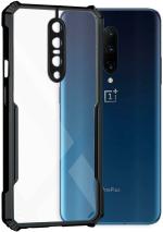 XOVO Back Cover for OnePlus 7 Pro (Transparent, Black, Pack of 1)