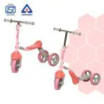 KIWI Kool Slick 2 in 1 Scooter for Kids, Scooter, scooty, Ride on, Scooter for Kids 3+ Years (Pink)