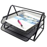 Kebica Stationery Black Metal Stacking File Rack Tray