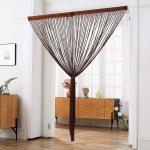 Ramcha Spiral Brown String Polyester Curtain 6.5 ft