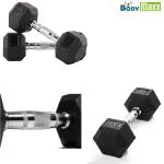 Body Maxx Fitness 5KG Pair HEX Dumbbells(5KG X 2PCS).