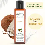 Mystiq Living - Virgin Coconut Oil 100% Pure Coconut Hair Oil (Cold Pressed From Coconut Milk) | Coconut Oil - For Hair & Skin Care | Cold Pressed Extra Virgin Coconut Oil | 100% Pure coconut oil hair growth-200 ML