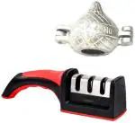 Urban Buy Multicolor Aluminium Modak And Knife Sharpener Kitchen Tool Set 2 Pc