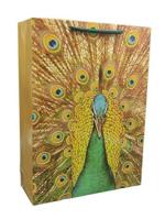 Tasche Paper Products Peacock Paper Gift Bags For Gifting Presents (8 x 3 x 11 Inch) Pack Of 15