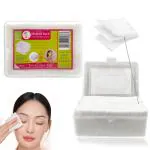 Majestique Facial Cotton Pads 100 pads each pack, Makeup Removing Wipes, Soft Touch Cosmetic Facial Care Cleansing square Tissues for Skin Care Nail Polish Remover (PACK OF 100)