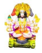 Sai Amrut Multicolor Resin Panchmukhi Hanuman Idol