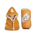 My NewBorn Cartoon Crib Swaddling Baby Blanket (Fleece, Camel)