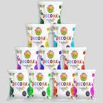 COCK BRAND Decora Rangoli Color Powder (10 Pouches)